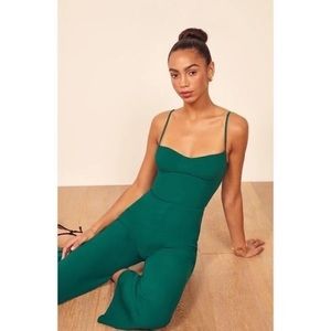 Reformation Gilda Emerald Green Jumpsuit